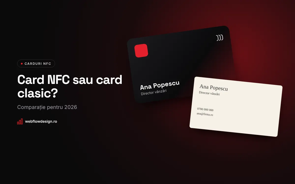 Card de vizită NFC sau card clasic din hârtie: ce alegi în 2026