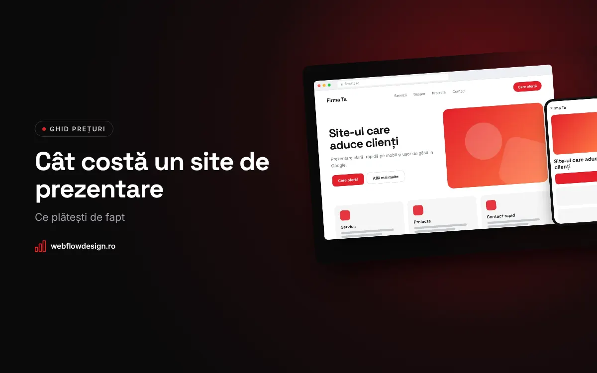 Cât costă un site de prezentare și ce influențează prețul
